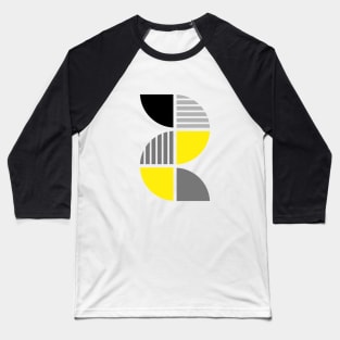 Yellow + Gray Geometric Baseball T-Shirt